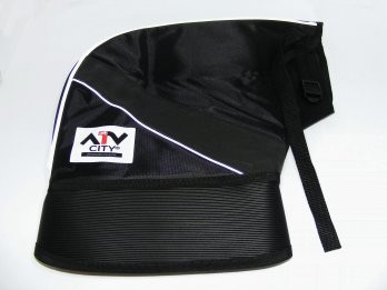 Black ATV Deluxe Lined Handle Bar Mitten