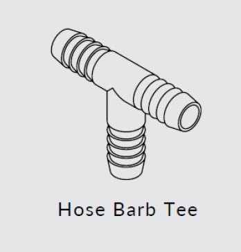Fimco | Hose Barb Tee | 3/8”x3/8”x3/8” | Polypropylene/Nylon Inserts