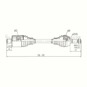 CV Shaft | Polaris Ranger RZR 1000 2014 | Rear