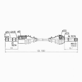 HYPER | CV Shaft | Polaris Ranger Diesel 900 | Rear L/H
