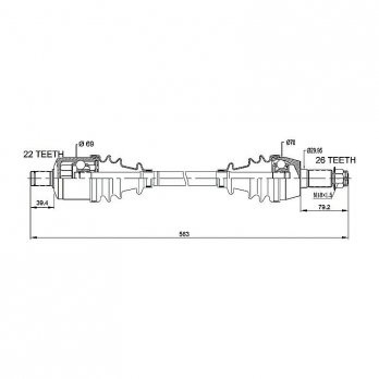 CV Shaft | Polaris RZR 570/800 | Front