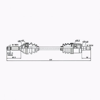 CV Shaft | Suzuki King Quad LTA/F 400 2008-16 | Front R/H