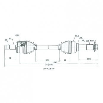 CV Shaft | Yamaha YFM400 Kodiak 2000-02 | Front
