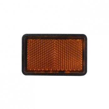 Rectangular Amber Reflector With 5mm Mounting Bolt