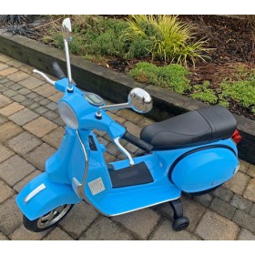 Licensed Vespa 12V Electric Ride On Motorbike Blue