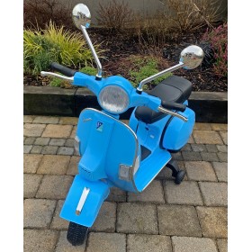 Licensed Vespa 12V Electric Ride On Motorbike Blue