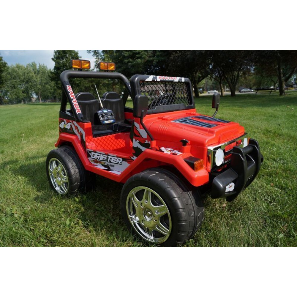 Drifter Raptor Powerful 12V Electric Ride On Jeep Red