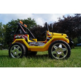 Drifter Raptor Powerful 12V Electric Ride On Jeep Yellow