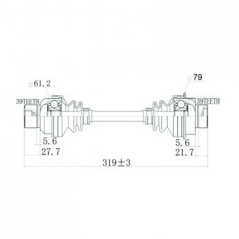 Prop Shaft | Yamaha YFM660 Grizzly 02-08 | Front