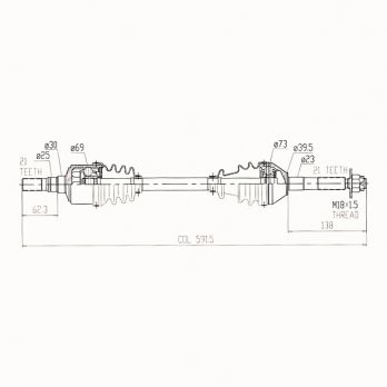 CV Shaft | Kubota RTV | Front