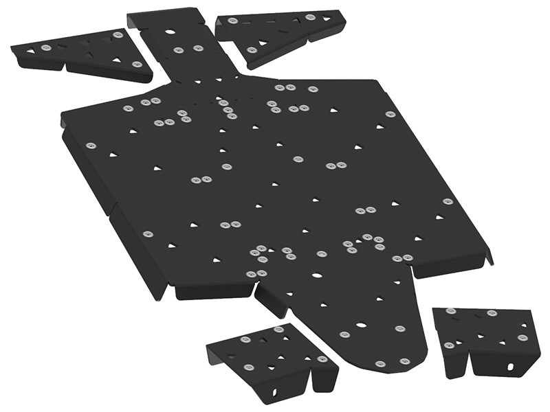 Skid plate full set (plastic): Polaris RZR 900 S / RZR 1000 S - Image 3