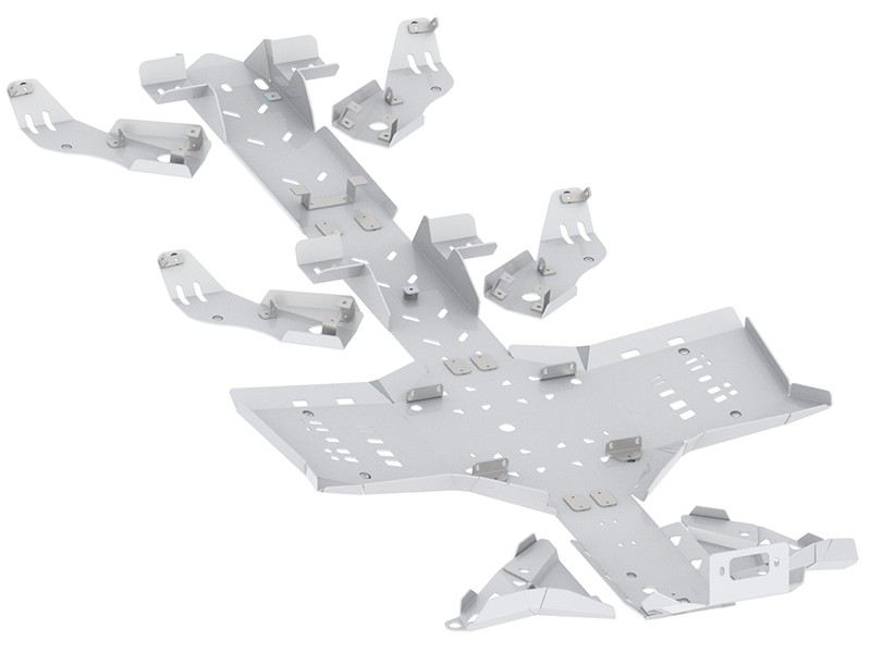 Skid plate full set (aluminium): CanAm G2 Outlander 6x6: (2019+) - Image 3