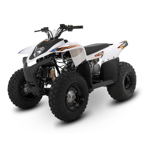 SMC Hornet100 100cc White Kids Quad Bike - Image 8