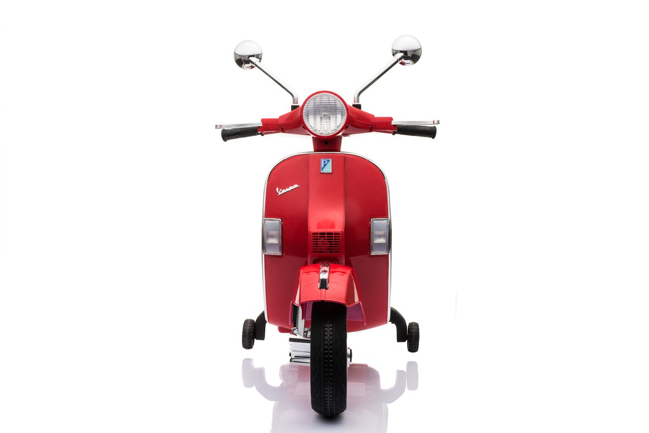 Licensed Vespa 12V Electric Ride On Motorbike Red - Image 3