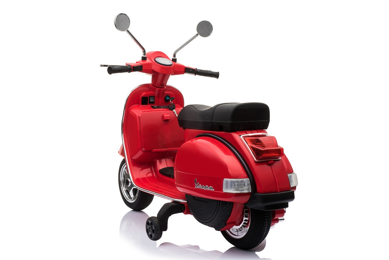 Licensed Vespa 12V Electric Ride On Motorbike Red - Image 4