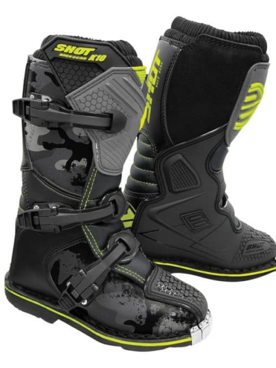 Shot K10 2.0 Kids MX Boots Camo